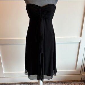 White House Black Market Strapless Black Dress